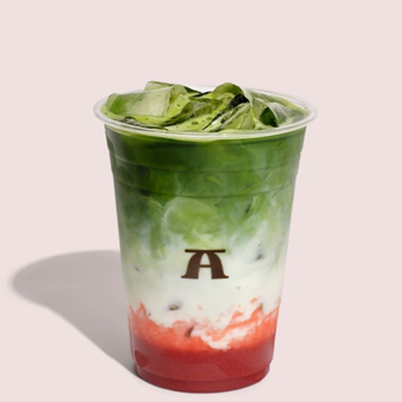 Iced Strawberry Matcha Latte