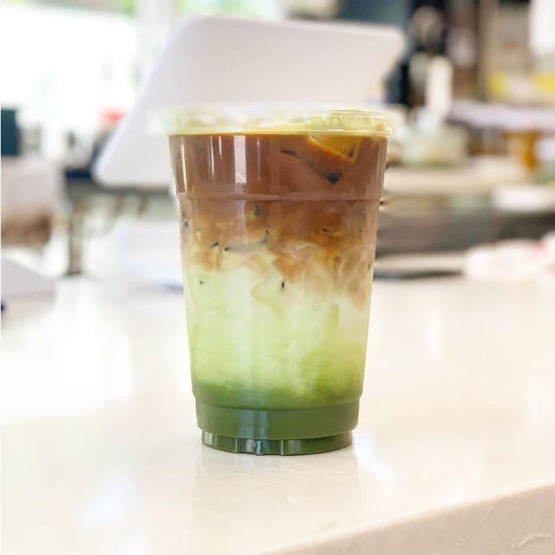 Dirty Iced Matcha Latte