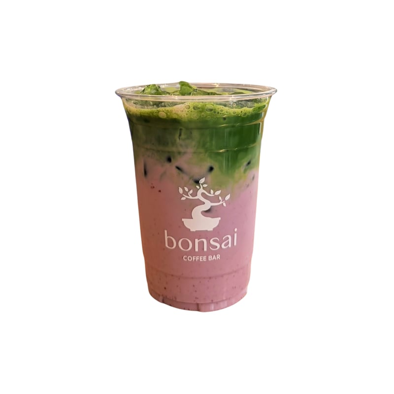Berry Crumble Matcha Latte