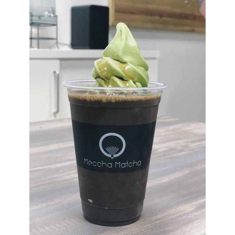 Hojicha Matcha Float