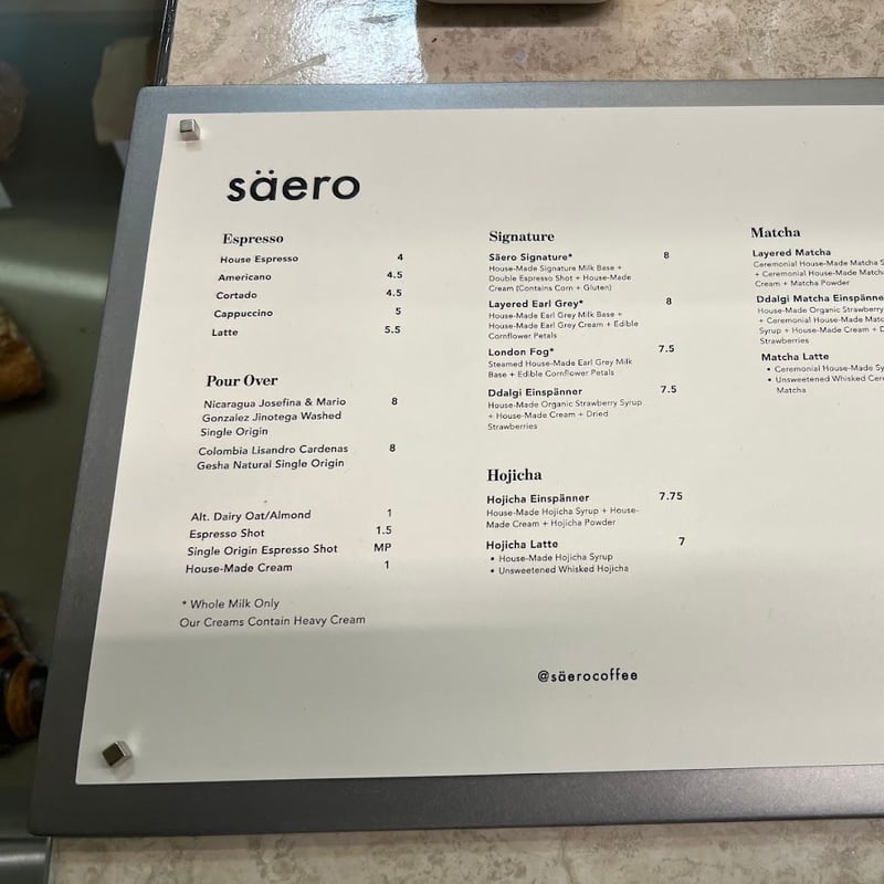 Matcha from saero coffee