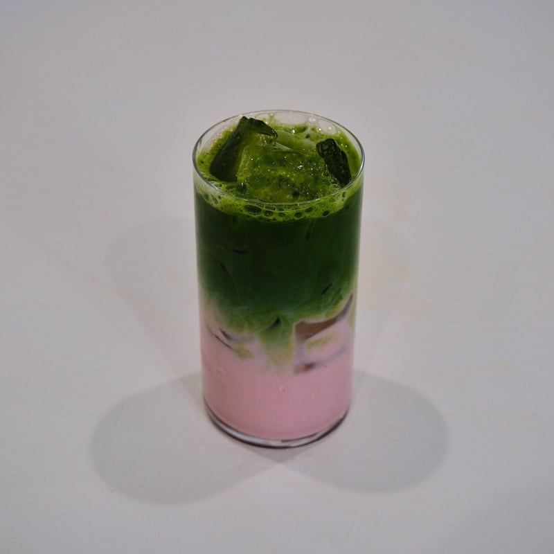 Iced Strawberry Matcha Latte